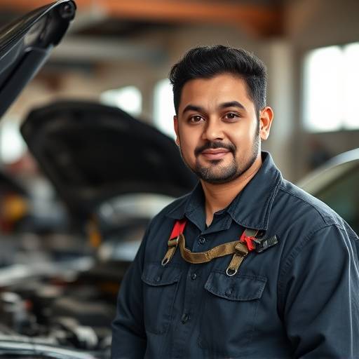 Foto de Antonio Gómez, Jefe de Taller de Autos del Sol, mostrando confianza y experiencia.