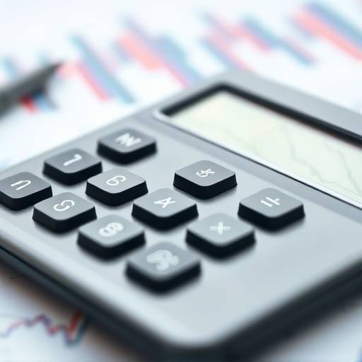 Imagen de una calculadora con gráficos mostrando resultados financieros.