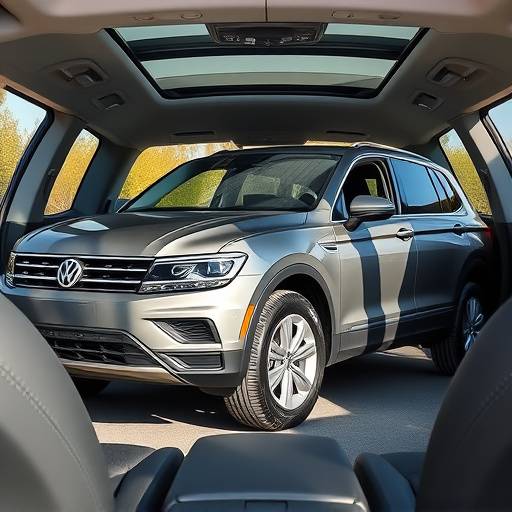 Volkswagen Tiguan Gris, SUV espacioso y confortable.